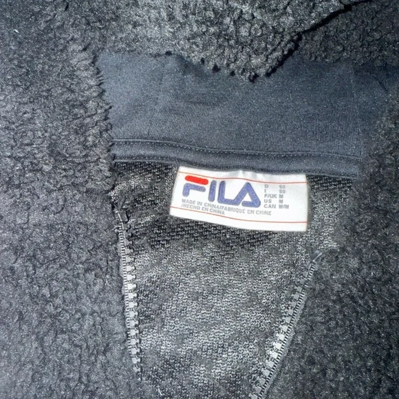 COZY Unisex FILA Sherpa quarter zip - Picture 4 of 5